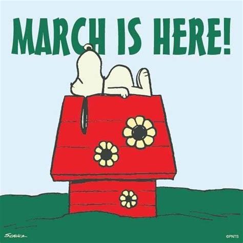 March Is Here ️ Hello March Snoopy Love Charlie Brown And Snoopy
