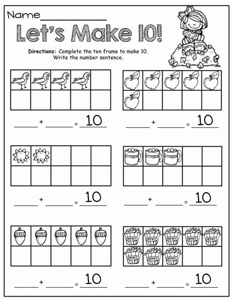 Ten Frame Worksheets 2nd Grade