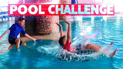 Pool Challenge Twins Wins Игры в бассейне Youtube