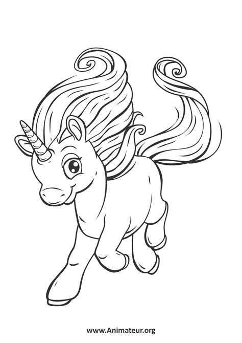 Licorne arc en ciel, licorne kawaii et little poney. Coloriages de licornes à imprimer gratuitement pour les enfants