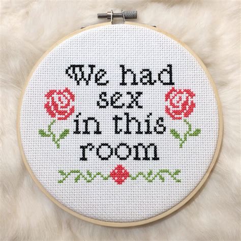 We Had Sex In This Room Cross Stitch Pattern Flowers Design Etsy