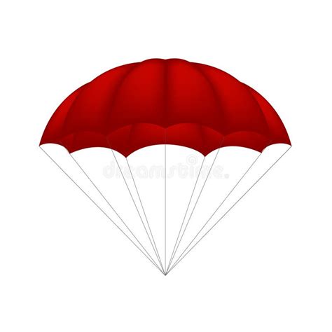 Red And White Parachute Stock Illustration Illustration Of Clear