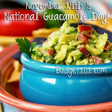 November 14 National Guacamole Day National Food Holidays