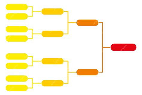 Premium Vector Tournament Bracket Template Color Championship Game