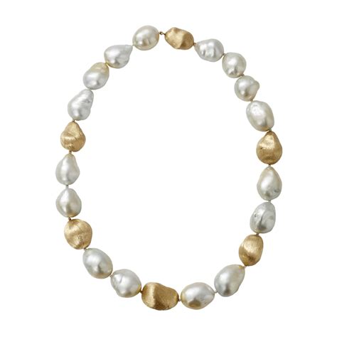 Yvel Baroque Pearl Necklace In White Ylwgold Lyst