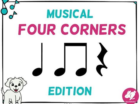 Musical Four Corners Quarter Notes Rest And 8th Note Rhythms