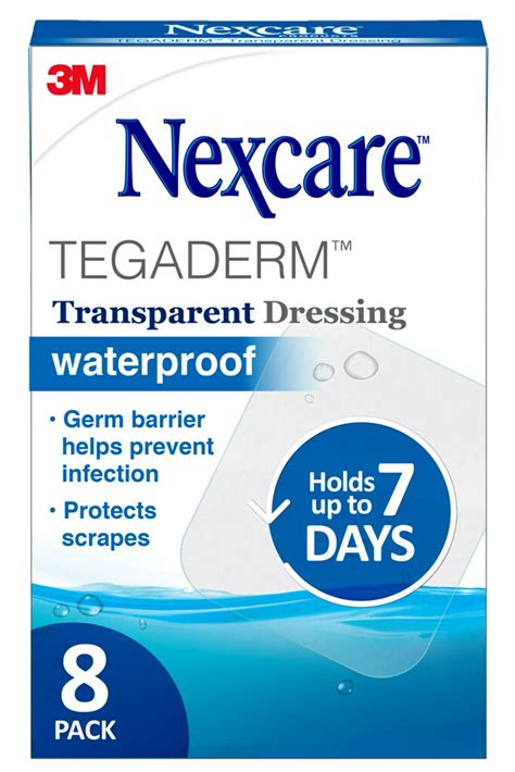 Nexcare Tegaderm Waterproof Dressing Hospital Grade Bandages 2 38 X