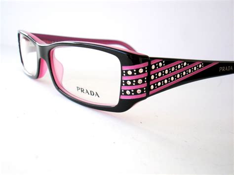 New Prada Eyeglasses Vpr 07l Black Purple 7ww 1o1 Authentic 52 15 135 Prada Sunglasses