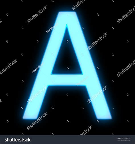 Glowing Neon Font Big Letter Stock Illustration 53842126 Shutterstock