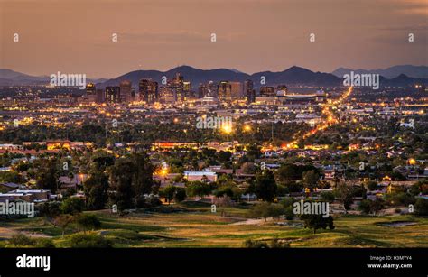 Aerial View To Phoenix At Night Hi Res Stock Photography And Images Alamy