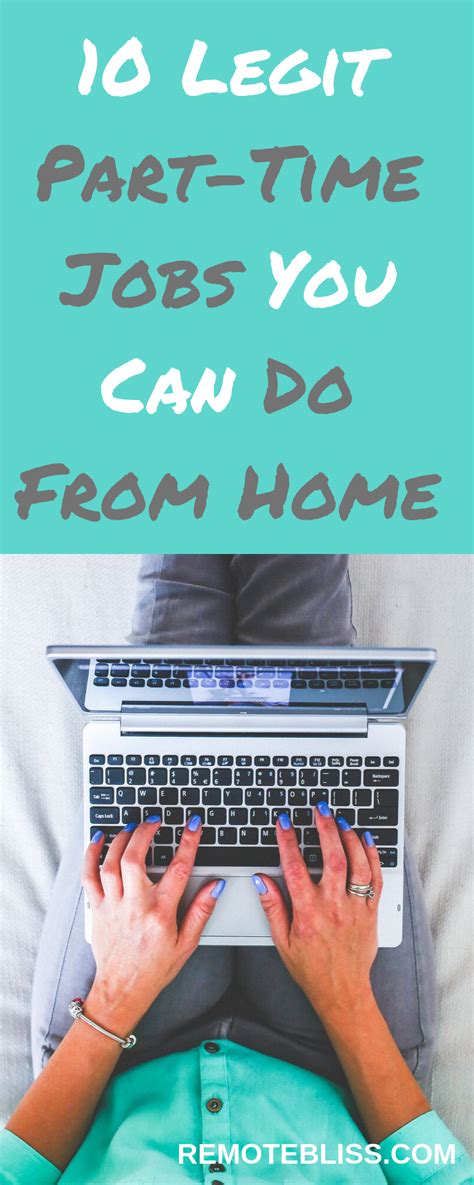 10 Legit Part Time Jobs You Can Do From Home Working From Home Work