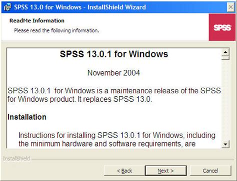 Procedure For Installation Of Spss13