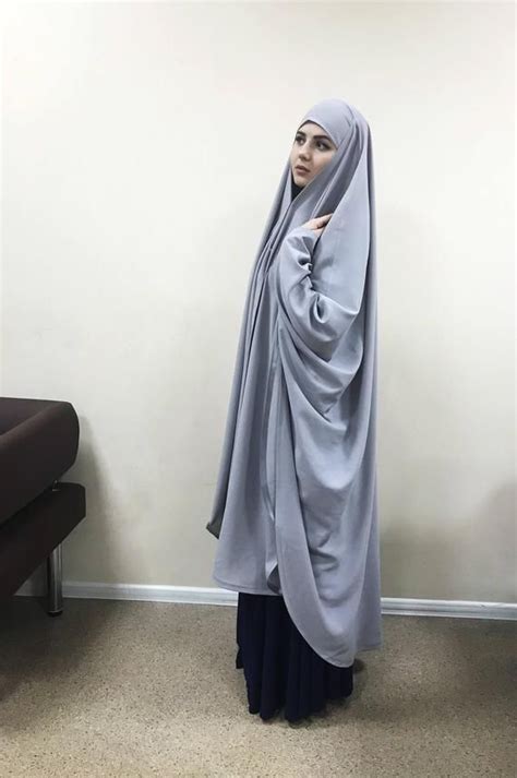 Transformer Gray Khimar Modern Burqa Nude Burka Muslim Cape Ready To