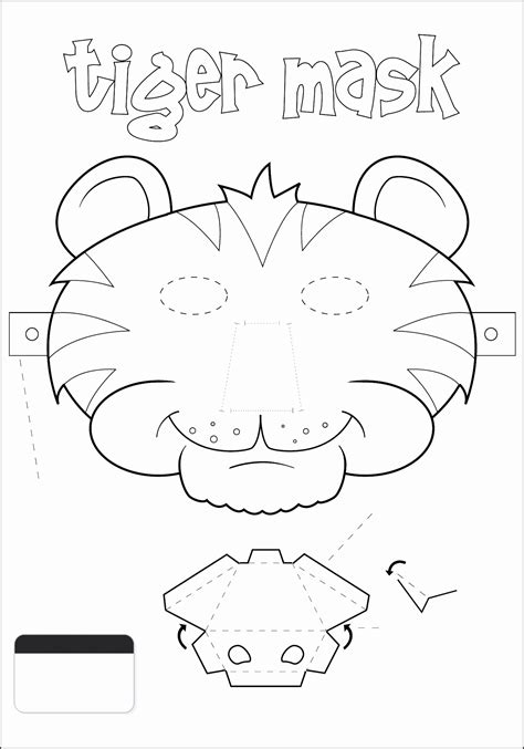 Tiger Mask Coloring Page Crafts Actvities And Worksheets For