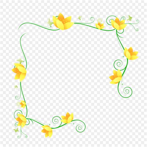 Yellow Flower Illustration Vector Hd Png Images Yellow Flower Border