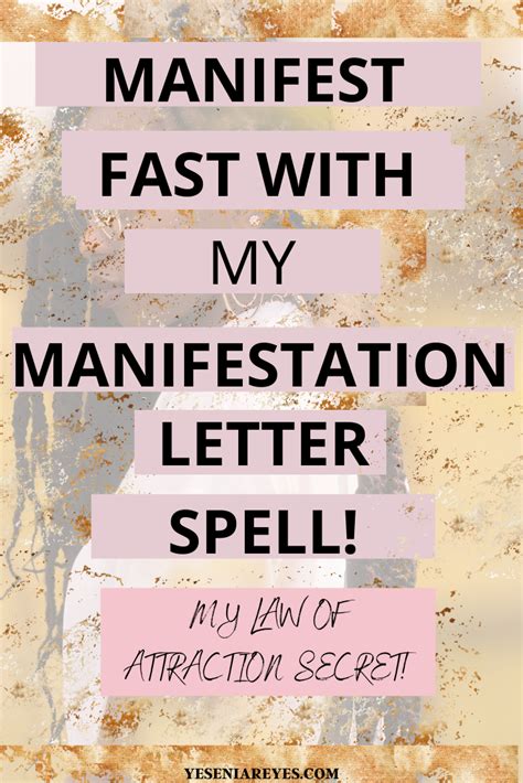 How To Write A Manifestation Letter With My Secret Sauce In 2020