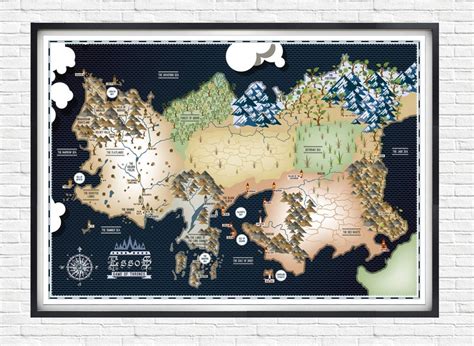 Game Of Thrones Essos Map A1 Poster Etsy