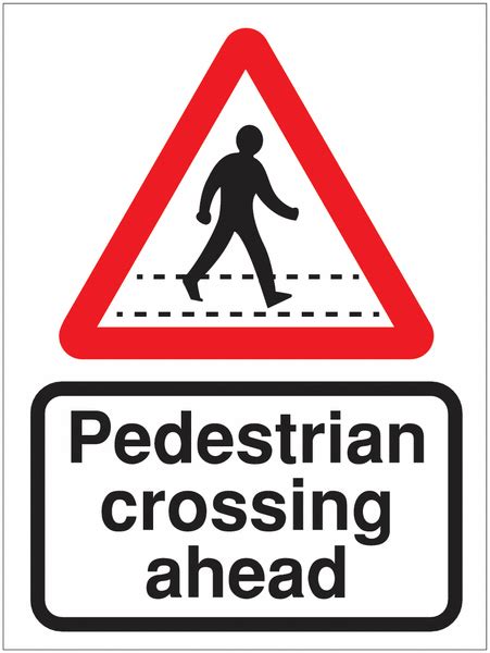 Speed Awareness Signs Pedestrian Crossing Ahead Seton