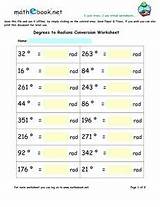 Degrees And Radians Conversion Practice Images