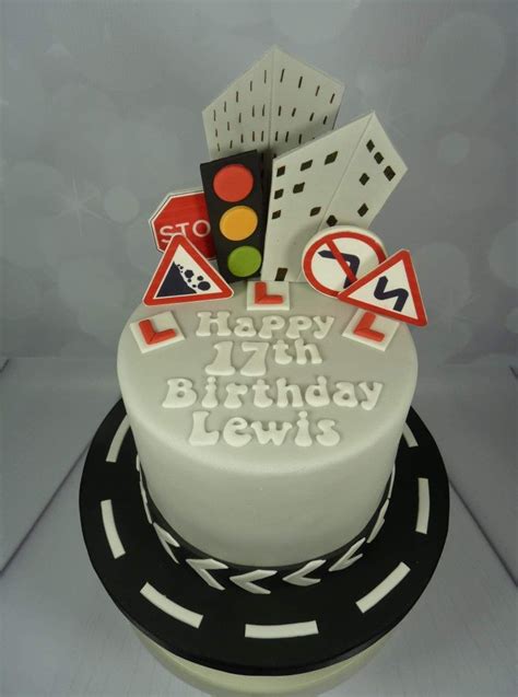 Driving Themed 17th Birthday Cake 17 Birthday Cake Birthday Cake