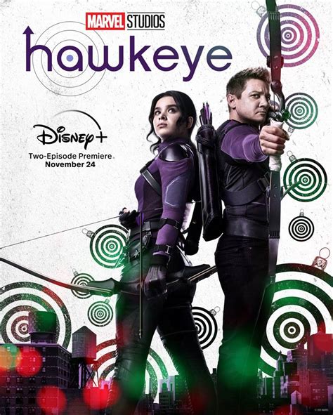 disney shares festive hawkeye poster with just two weeks until debut