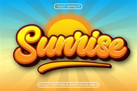 Sunrise Editable Text Effect Graphic By Maulida Graphics · Creative Fabrica