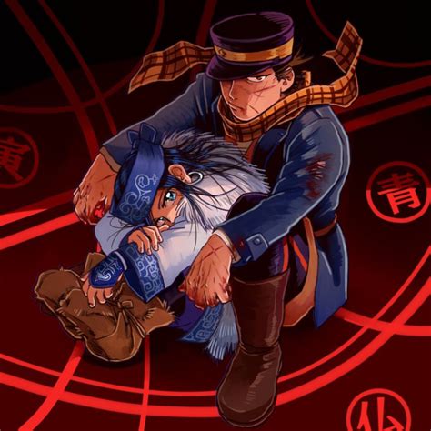 Sumi Wo Hakuneko Asirpa Sugimoto Saichi Golden Kamuy Highres 1boy