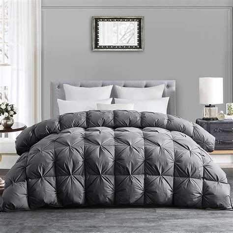 Buy Hombys 120x128 Oversized King Feather And Down Comforter Grey