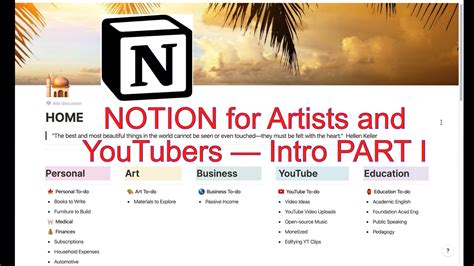 Pigment And Fiber Notion For Artists And Youtubers