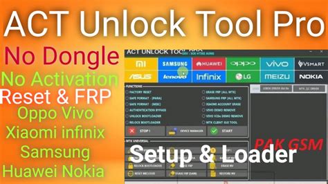 ACT Unlock Tool Pro No Dongle No Need Activation Latest Version Reset Vivo Oppo Mobile Tool