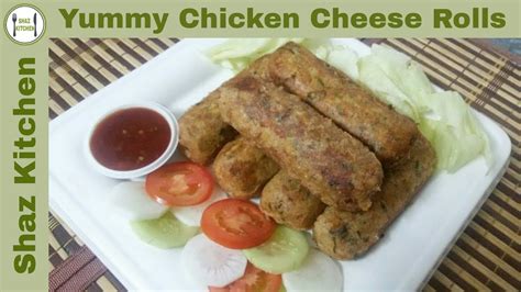 Chicken Cheese Rolls Restaurant Style Recipe In Urdu By Shaz Kitchen
