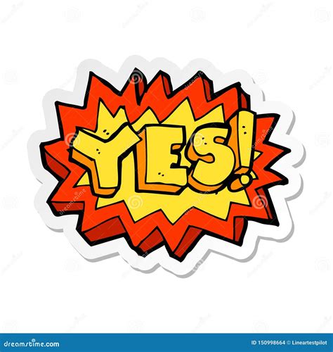 A Creative Sticker Of A Yes Symbol Stock Vector Illustration Of