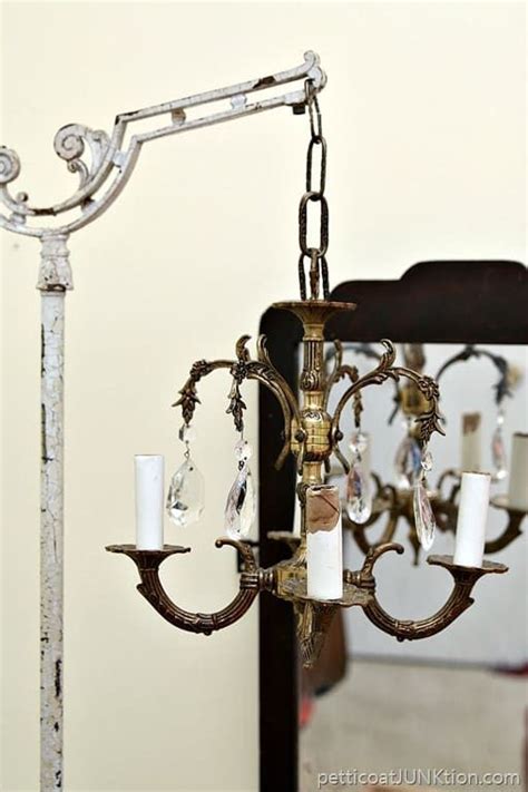 Repurpose An Old Chandelier Into A Hanging Candle Holder Chandelier