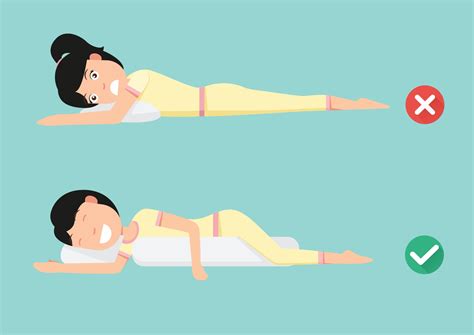 Best And Worst Positions For Sleeping 3147413 Vector Art At Vecteezy