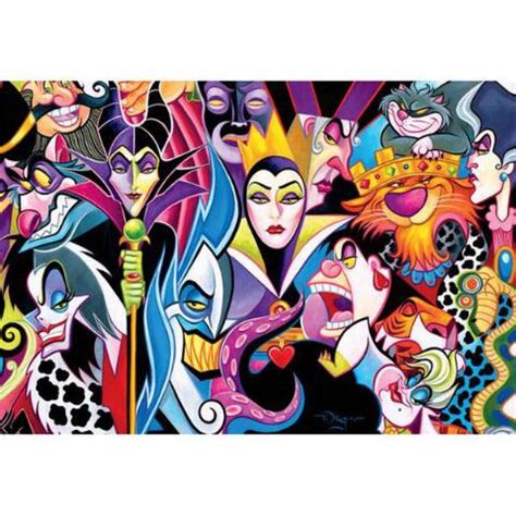 Most disney pins are enamel with a metal base. Ceaco® Disney Villains Jigsaw Puzzle | Disney villains ...
