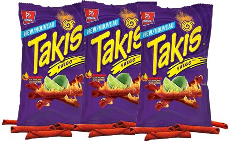 Takis Fuego Crisps Multipack Hot Takis Chips Chili Lime Flavour 3x56g