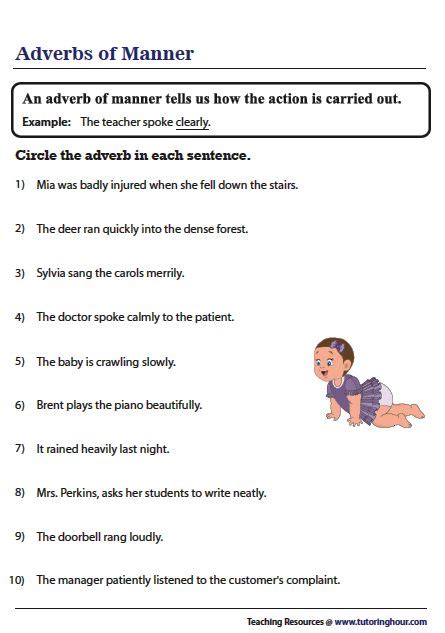 Worksheet Identifying Adverbs Of Manner Adverbs Teaching Spelling