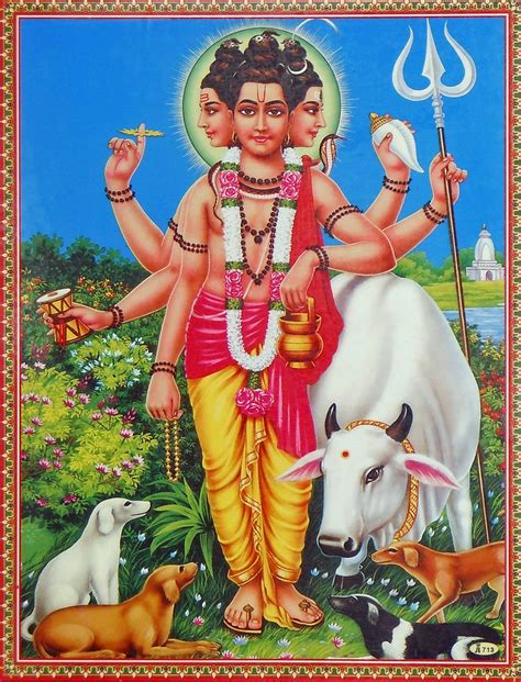 Dattatreya Hindu Art God Pictures Hindu Gods