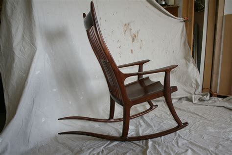 Custom Black Walnut Rocking Chair By Stoll Furniture And Design