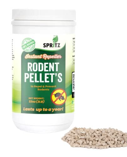 Spritz Rodent Pellets Large 32 Oz Jar Made With Peppermint Oil To Repel