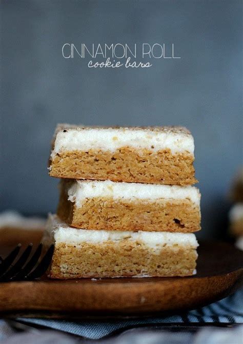 Cinnamon Roll Cookie Bars ~ Starts With A Cake Mix And Is Topped With