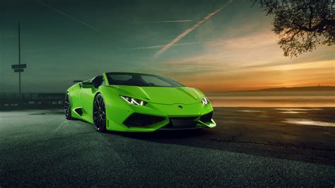 Download Wallpaper 3840x2160 Novitec Torado Lamborghini Huracán Green