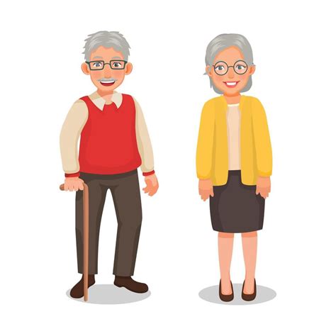 Portrait Of Grandparents Senior Elderly Couple Grandpa And Grandma