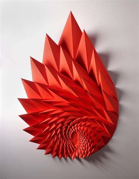 Spiked Sculptures By Matthew Shlian Create Angular Geometry From Folded