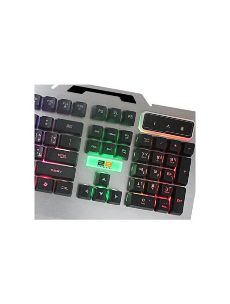 2b Gaming Keyboard Multimedia Metal With 3 Background Colors Kb305