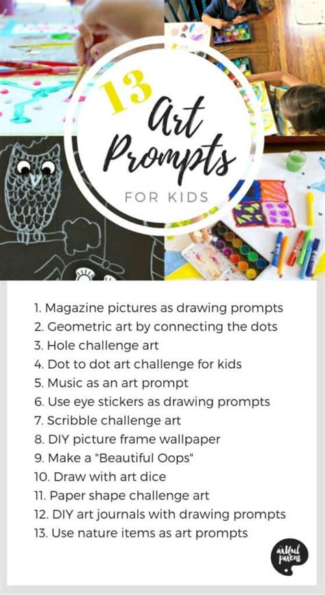 13 Art Prompts For Kids To Foster Creativity Kids Art Journal Art