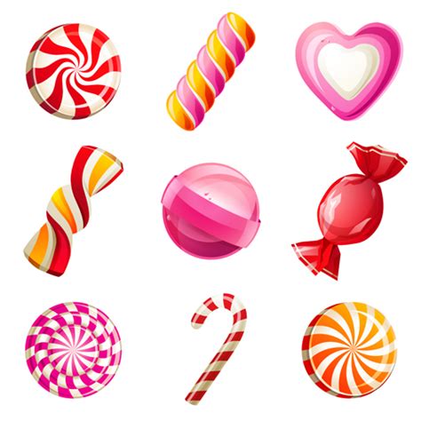 Download Shiny colored sweet icons vector - Food Icons free download