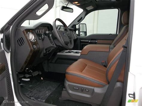 The interior ergonomics are also quite well done, too, making it a very good crew transport. Platinum Pecan Leather Interior 2013 Ford F250 Super Duty ...
