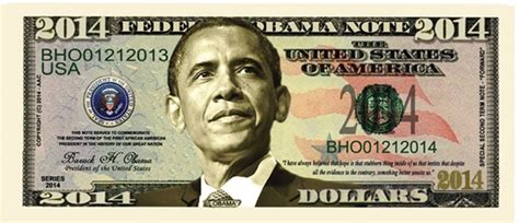 Barack Obama 2014 Commemorative Dollar Bill American Art Classics