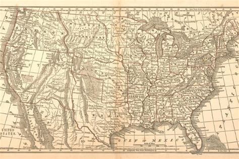 United States Map 1849 Giclee Print By